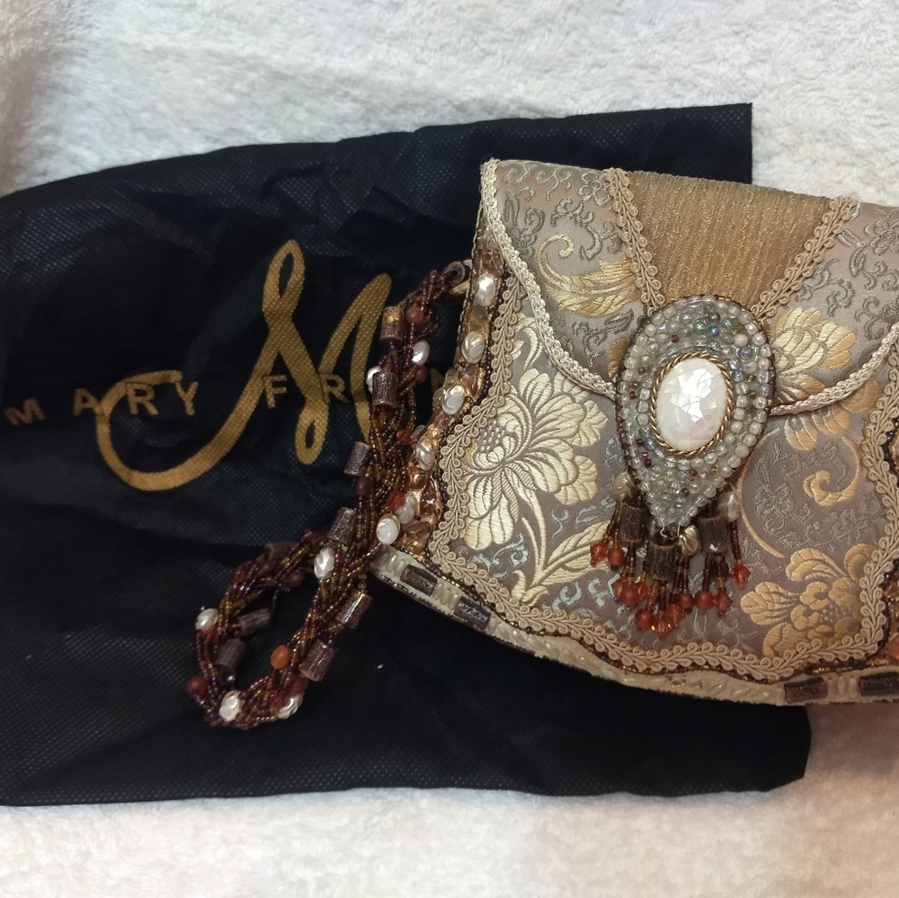 Mary Frances Small Beaded Shoulder Bag